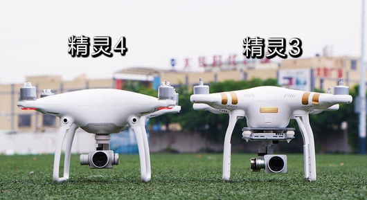 大疆精灵4 phantom 4和精灵3专业版对比