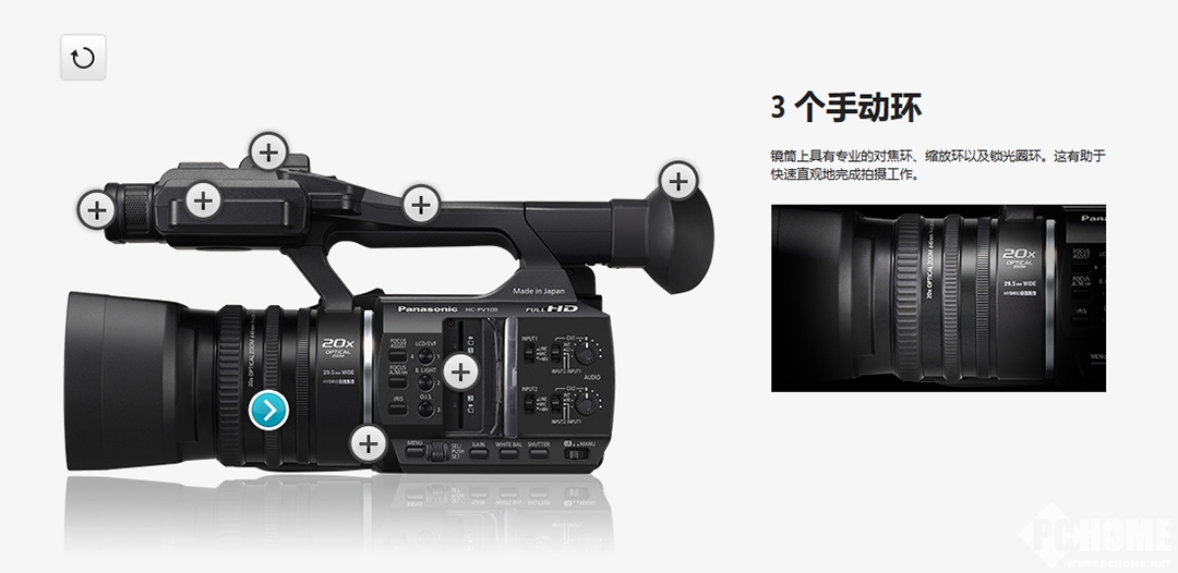 手持也专业松下手持式摄像机HC-PV100GK评