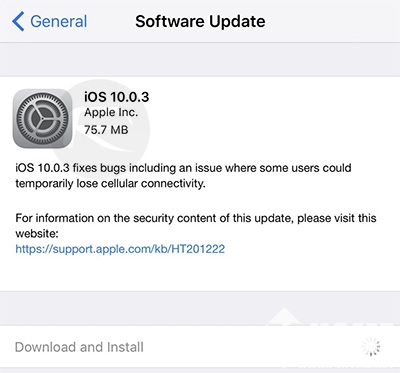 iPhone7 发布iOS 10.0.3 修复LTE连接问题_新