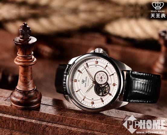 天王表钨钢男士手表 镂空自动机械表5811 好不