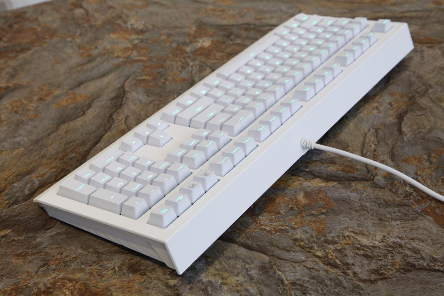 洁白高贵 雷柏V510PRO背光防水机械键盘白色
