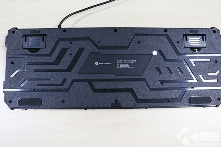 惠普gk300游戏键盘背面