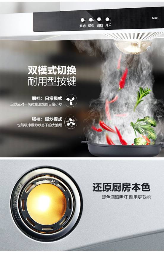 老板官方旗舰店60X3+7B16欧式抽油烟机套餐