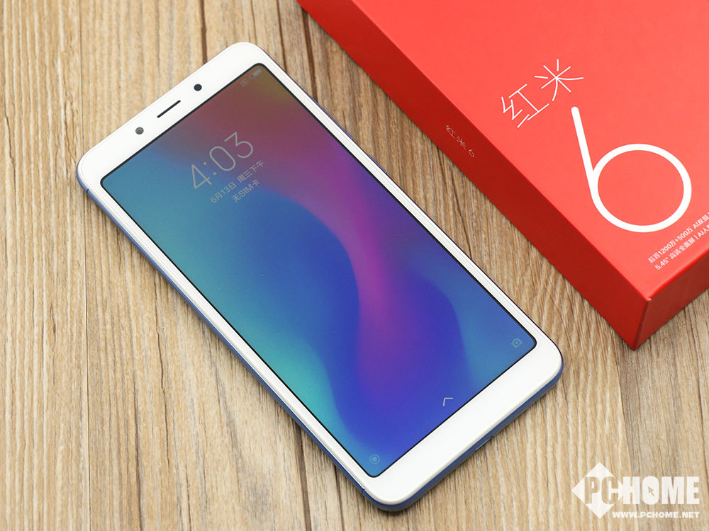 红米6巴厘蓝开箱后置双摄杨柳腰金属壳