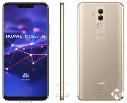 刘海儿很宽 华为Mate 20 Lite渲染照曝光