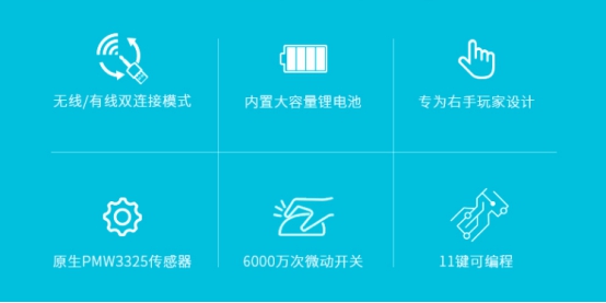 畅享无线游戏 雷柏VT350C双模电竞游戏鼠标详