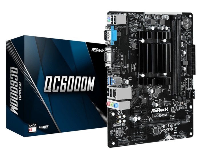 华擎推出qc6000m主板 集成amd e2-6110 apu