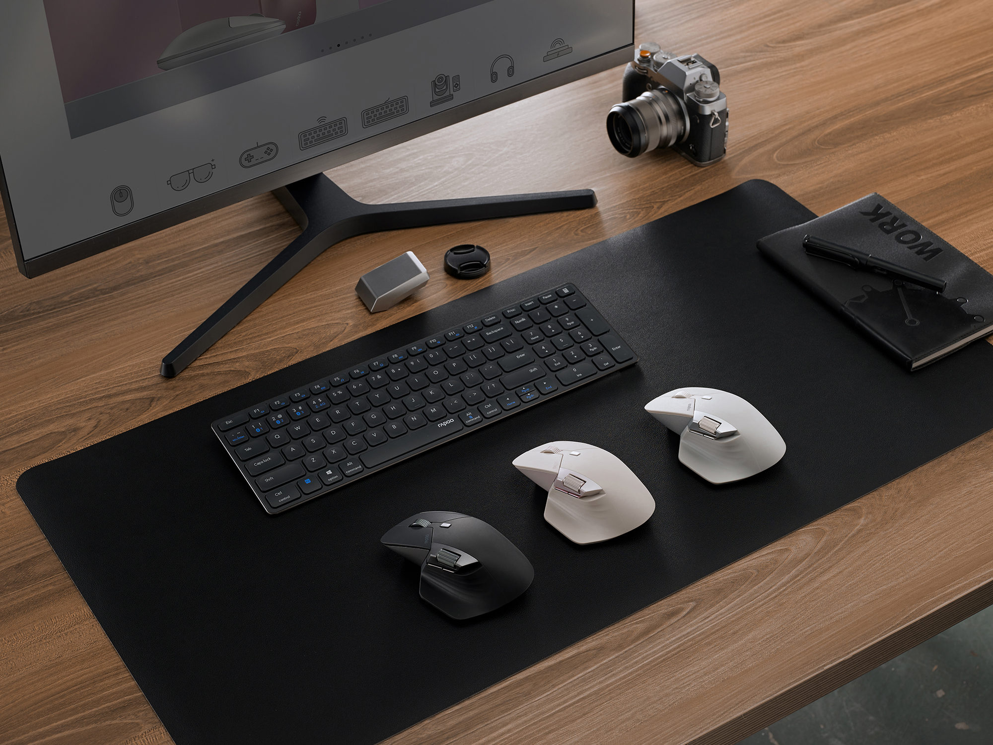 3种无线连接可支持4台设备详解雷柏mt760l多模无线鼠标