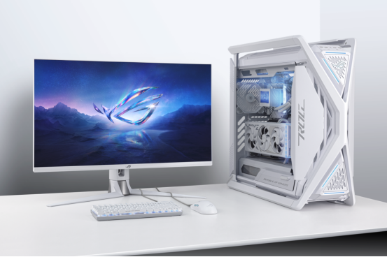 rog创世神白色版机箱全新登场惊艳颜值桌搭必备