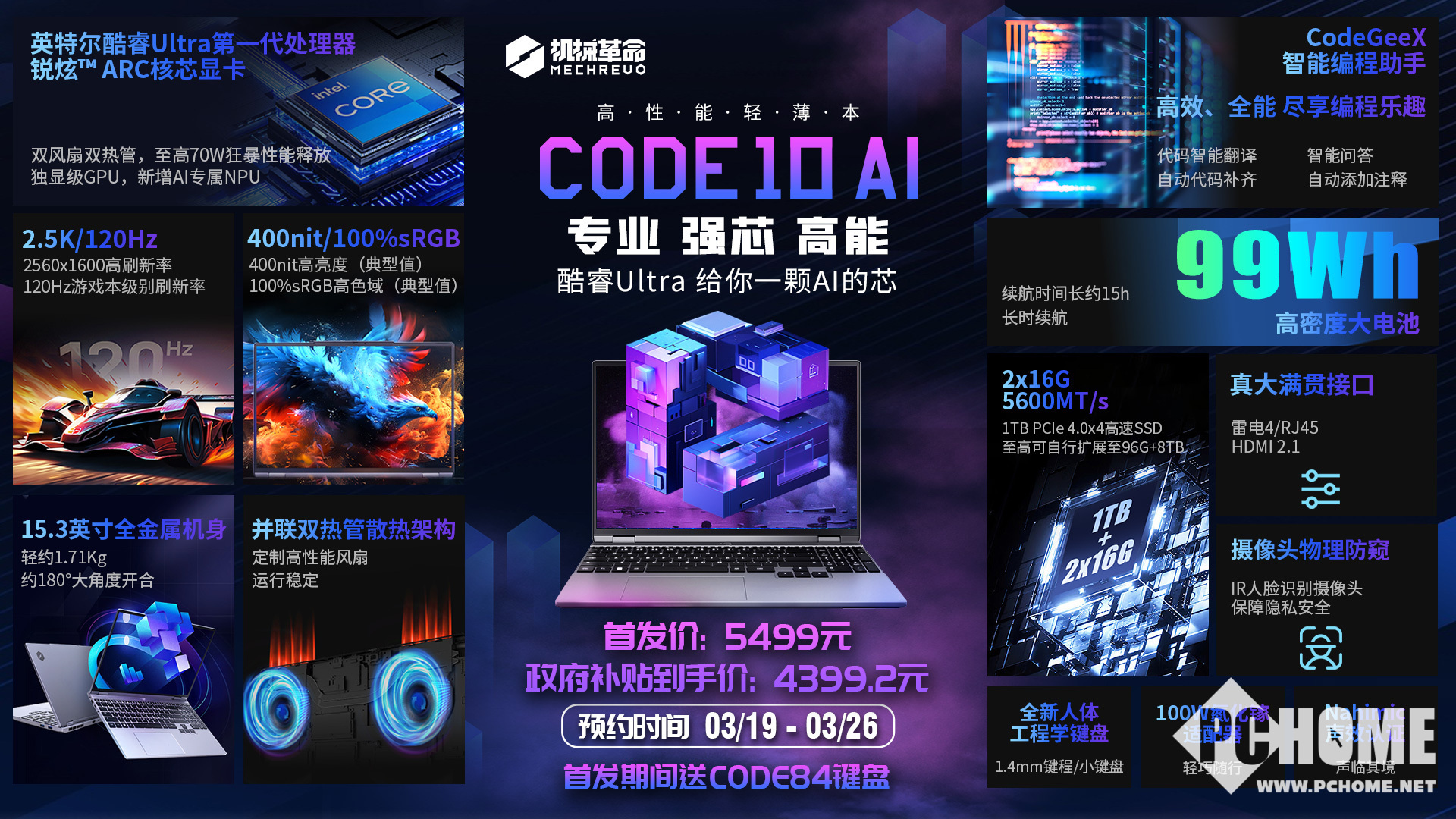 Code 10 AI轻薄本细节图