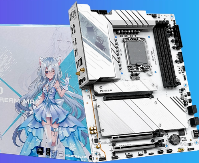 精粤推出Z890 Snow Dream MAX主板 纯白二次元售价1088元