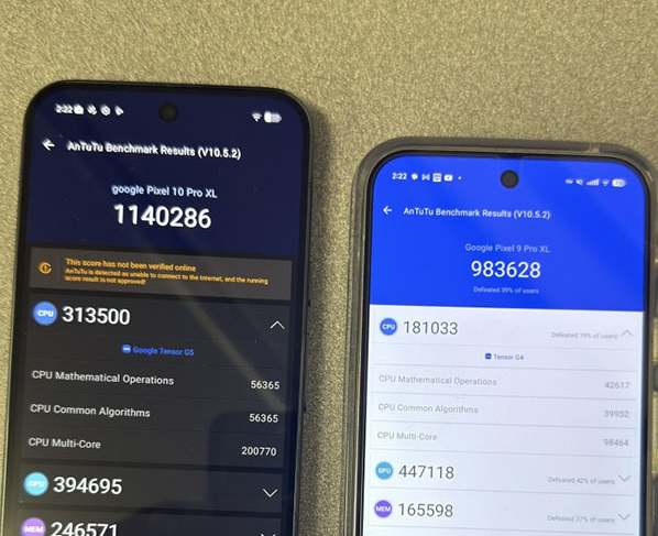 Pixel 10 Pro XL跑分曝光 CPU暴涨图形开倒车