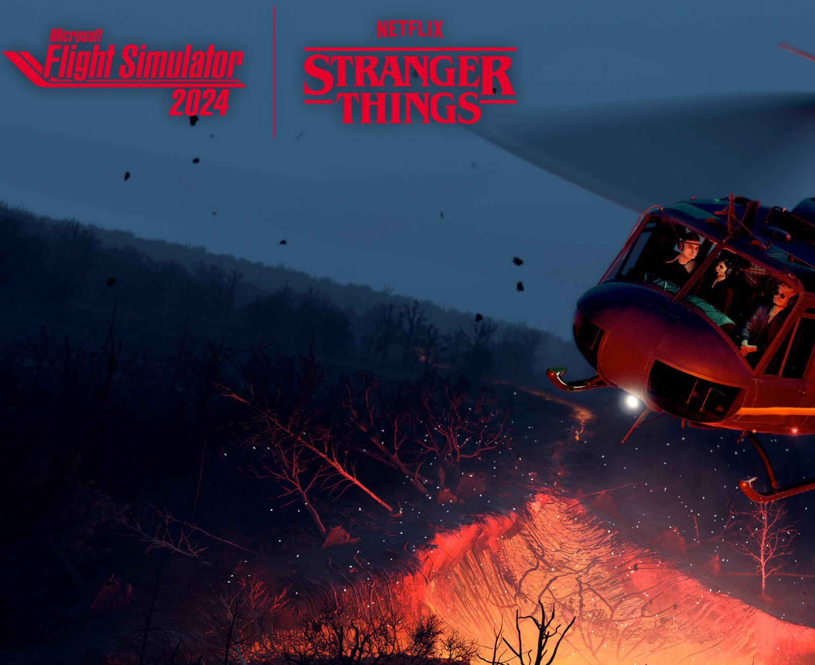 《微软飞行模拟2024》联动《怪奇物语》更新上线：复刻霍金斯小镇