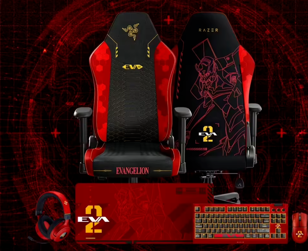 雷蛇推出《新世纪福音战士》2号机联名外设产品组合，售价8999元