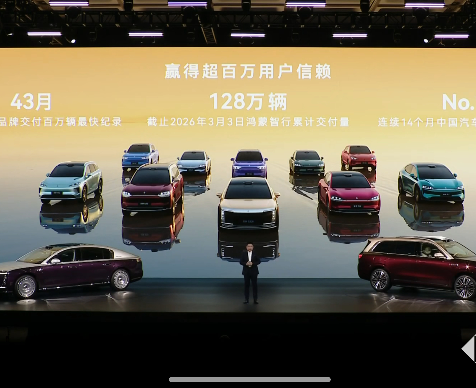 鸿蒙智行交付量达128万辆：连续14个月中国汽车成交均价第一