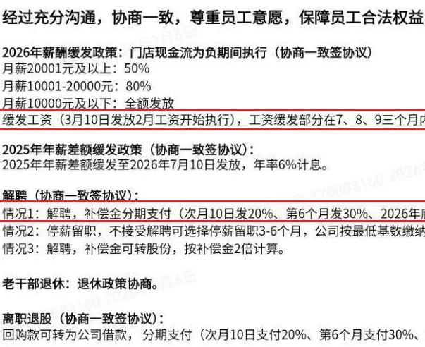 西贝被曝分期支付裁员赔偿、最低工资待岗，引发员工抗议