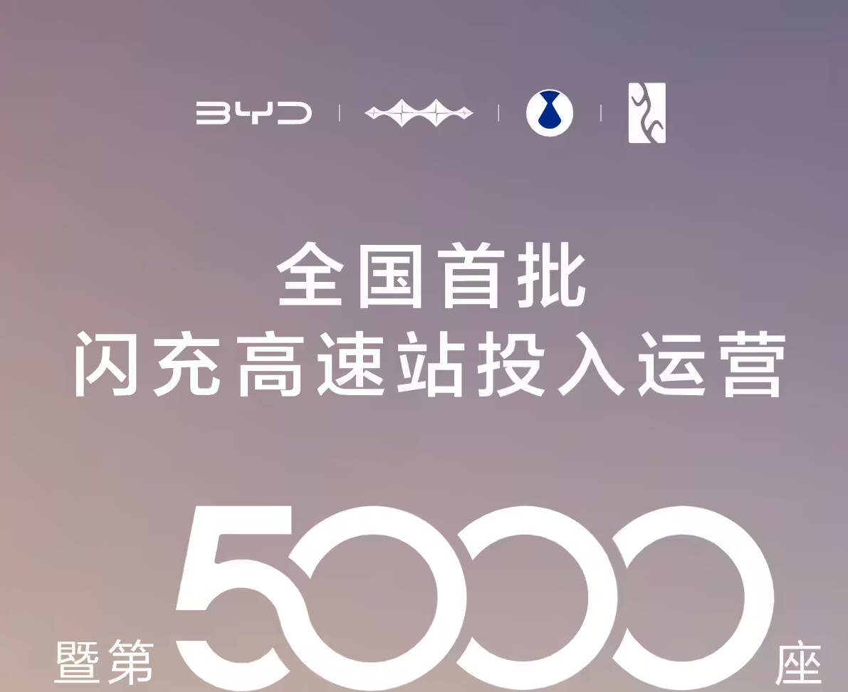 全国首批闪充高速站落地兰州，比亚迪补能体系再扩容