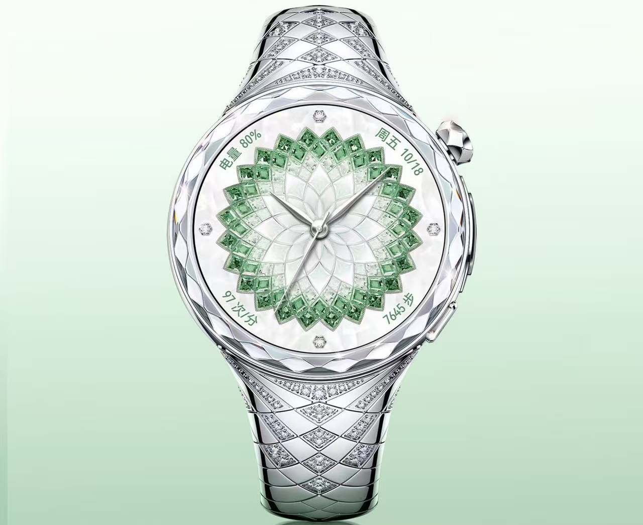 华为首款星钻手镯表官宣：手工镶嵌99颗天然钻石，4月20日发布