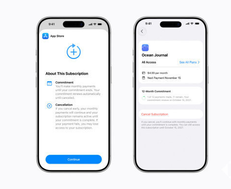 苹果App Store上线“12个月分期”订阅：月价享年费价，可随时取消
