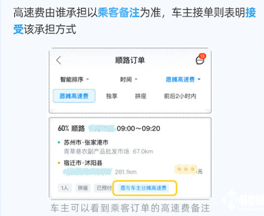 哈啰针对“顺风车高速费到底谁出”发布规则指南，以乘客备注为准