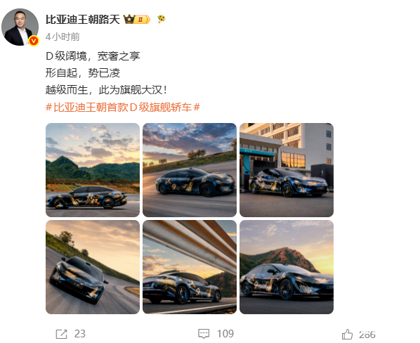 比亚迪公布“大汉”官方伪装照：王朝系列首款D级旗舰轿车