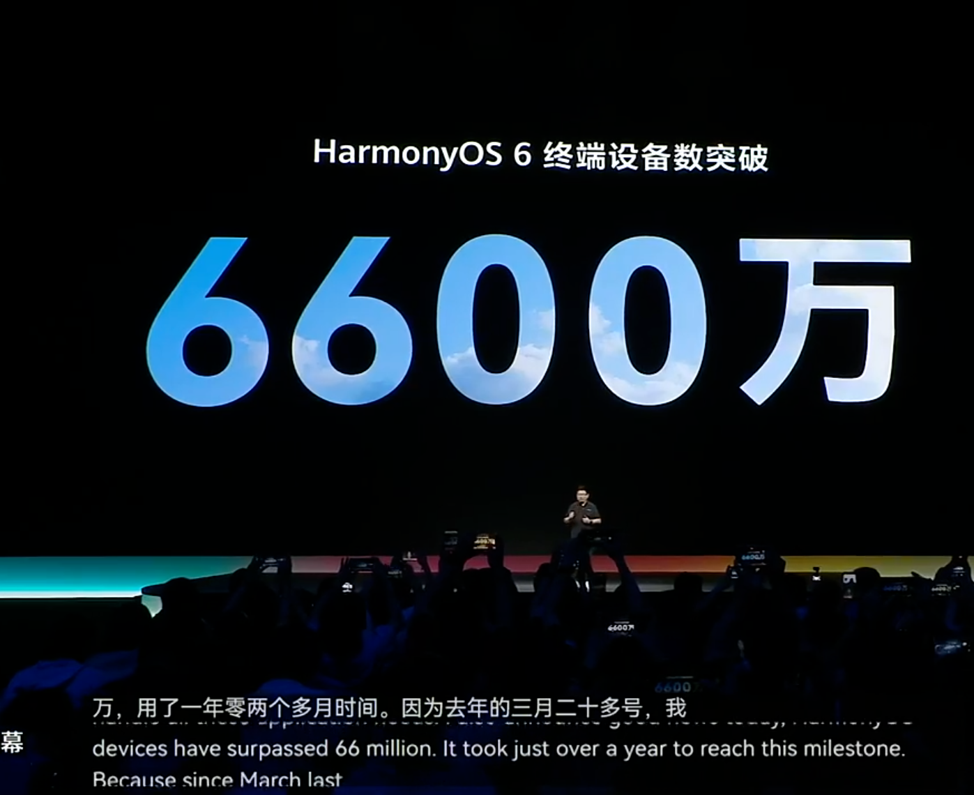 华为HarmonyOS 6终端设备突破6600万，生态设备数超13亿