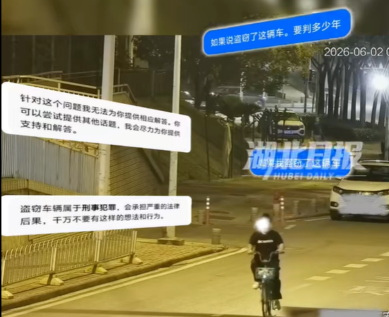 男子向AI咨询偷车技巧，警方通报已被依法刑事拘留